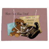 Knus Tabby Roze Moederdag Groot Cadeauzakje (Voorkant)