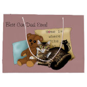 Knus Tabby Roze Vaderdag Groot Cadeauzakje (Achterkant)