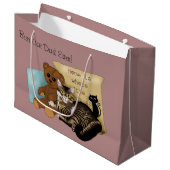 Knus Tabby Roze Vaderdag Groot Cadeauzakje (Voorkant Gekanteld)
