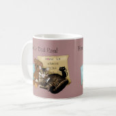 Knus Tabby Roze Vaderdag Koffiemok (Voorkant links)