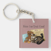 Knus Tabby Roze Vaderdag Sleutelhanger (voorkant)