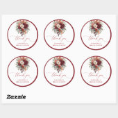 Knus terracotta bloem herfst bruidsdouche sticker (Vel)