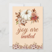 Knus Thanksgiving Pompoen Uitnodiging (Achterkant)