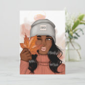 Knus Thema Herfst Nieuwjaarsfeest Kaart (Staand voorkant)