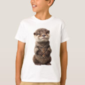Knus Trui Baby Otter Kinderen T-shirt (Voorkant)