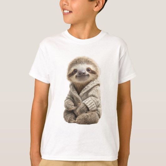 Knus Trui Luiaard Kinderen T-shirt (Voorkant)