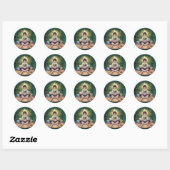 Knus Tuin Lees Kunstwerk Ronde Sticker (Vel)