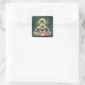 Knus Tuin Lees Kunstwerk Vierkante Sticker (Tas)