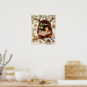 Knus Vos Cottagecore Muurkunst Poster (Keuken)