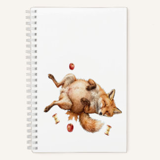 Knus Vos Spiraal Notebook - Herfst Vos Notitieboek