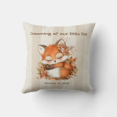 Knus Vosje Baby Shower Knus Bosfeest Kussen (Achterkant)