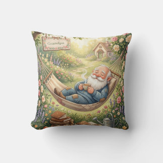 Knus watercolorillustratie van een slapende kabout kussen