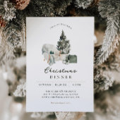 Knus Waterverf Kerst Dinnerparty Kaart