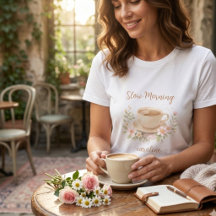 Knus waterverf koffie- en bloemillustratie