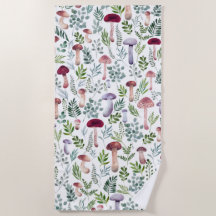 Knus waterverf paddenstoelenpatroon  