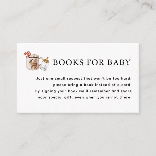 Knus Winter Baby Het Is Koud Buiten Boek Verzoek Informatiekaartje (Voorkant)