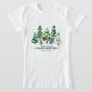 Knus Winter Bos Bomen T-shirt