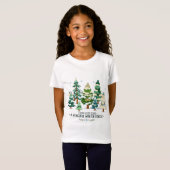 Knus Winter Bos Bomen T-shirt (Voorkant volledig)