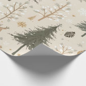 Knus Winter Bos Patroon Cadeaupapier (Hoek)