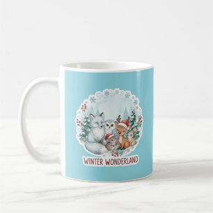 Knus Winter Bosdieren Waterverf Koffiemok