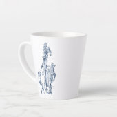 Knus winter botanische kunst latte mok (Linkerhoek)
