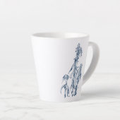 Knus winter botanische kunst latte mok (Rechterhoek)