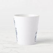 Knus winter botanische kunst latte mok (Voorkant)