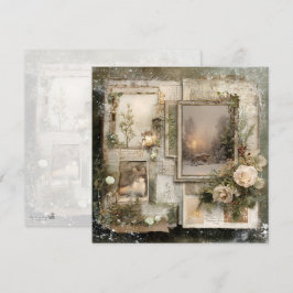 Knus winter diep Cottagecore plakboek pagina  Kaart