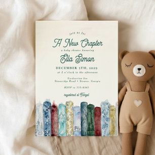 Knus Winter Nieuw Hoofdstuk Boek Baby Shower Kaart