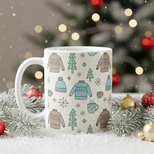 Knus Winter Trui & Heiße Chocolade Koffiemok
