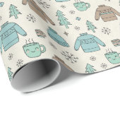Knus Winter Trui & Warme Chocolade Cadeaupapier (Rol Hoek)