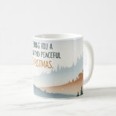 Knus Winterdorp Landschap Kerstmug Koffiemok (Voorkant rechts)