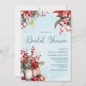 Knus winterlijsterbes boeket Bruidsmeisjesfeest Kaart (Voorkant)