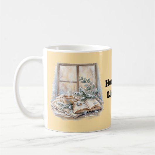 Knus Winterraam Aquarel Koffiemok (Links)