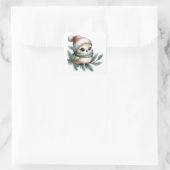 Knus wintervogel Sticker (Tas)