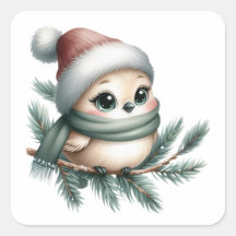 Knus wintervogel Sticker
