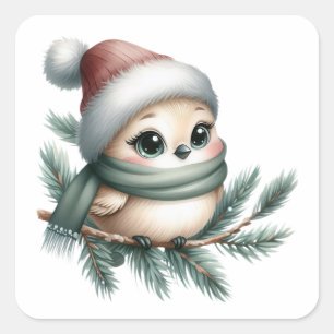 Knus wintervogel Sticker