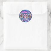 Knus Wintervrienden Sticker (Tas)