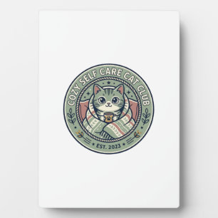 Knus Zelfzorg Kat Kat Grafische T-shirt Kunst - Kn Fotoplaat