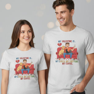 Knusbankhuisdierenkoffie Valentijnsdag-liefhebbers Tri-Blend Shirt