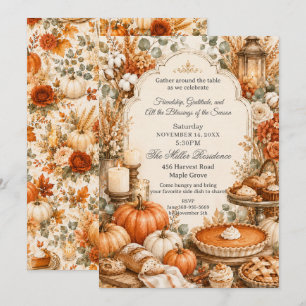 Knusge Oogst Friendsgiving Thanksgiving Kaart
