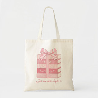 Knusige Roze Boek Stapel Nog Eén Hoofdstuk Tote Bag