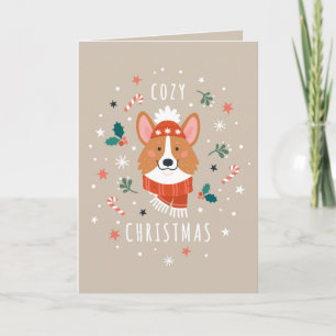 Knusje Corgi - Kerstwarmte Feestdagen Kaart