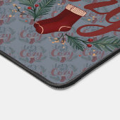 Knuskerige Kerst Pine Berry Lettering Bureaumat (Hoek)