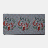 Knuskerige Kerst Pine Berry Lettering Bureaumat (Voorkant)