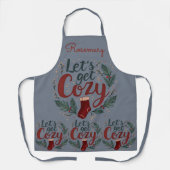 Knuskerige Kerst Pine Berry Lettering Schort (Voorkant)