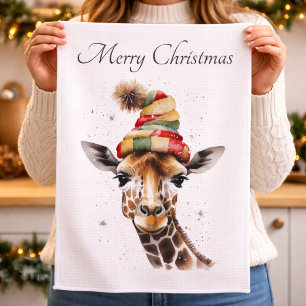 Knuspe Safari Kerstmis, op maat Theedoek
