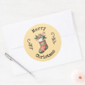 Knusperige Vintage Kerstmuts Stickers (Envelop)