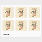 Knusperige Vintage Kerstmuts Stickers (Vel)