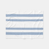 Knusse aangepaste fleece deken blauw & witte stree (Voorkant (Horizontaal))